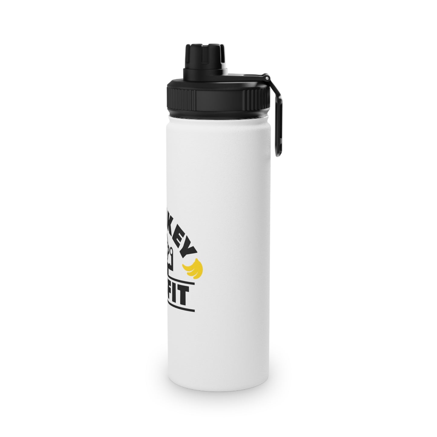 Monkey MisFit Stainless Steel Water Bottle, Sports Lid