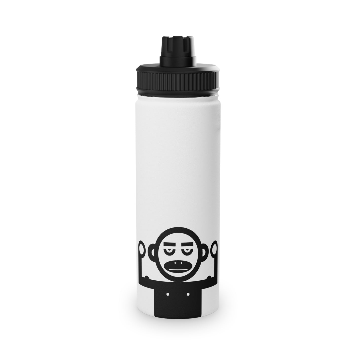 Monkey MisFit Stainless Steel Water Bottle, Sports Lid