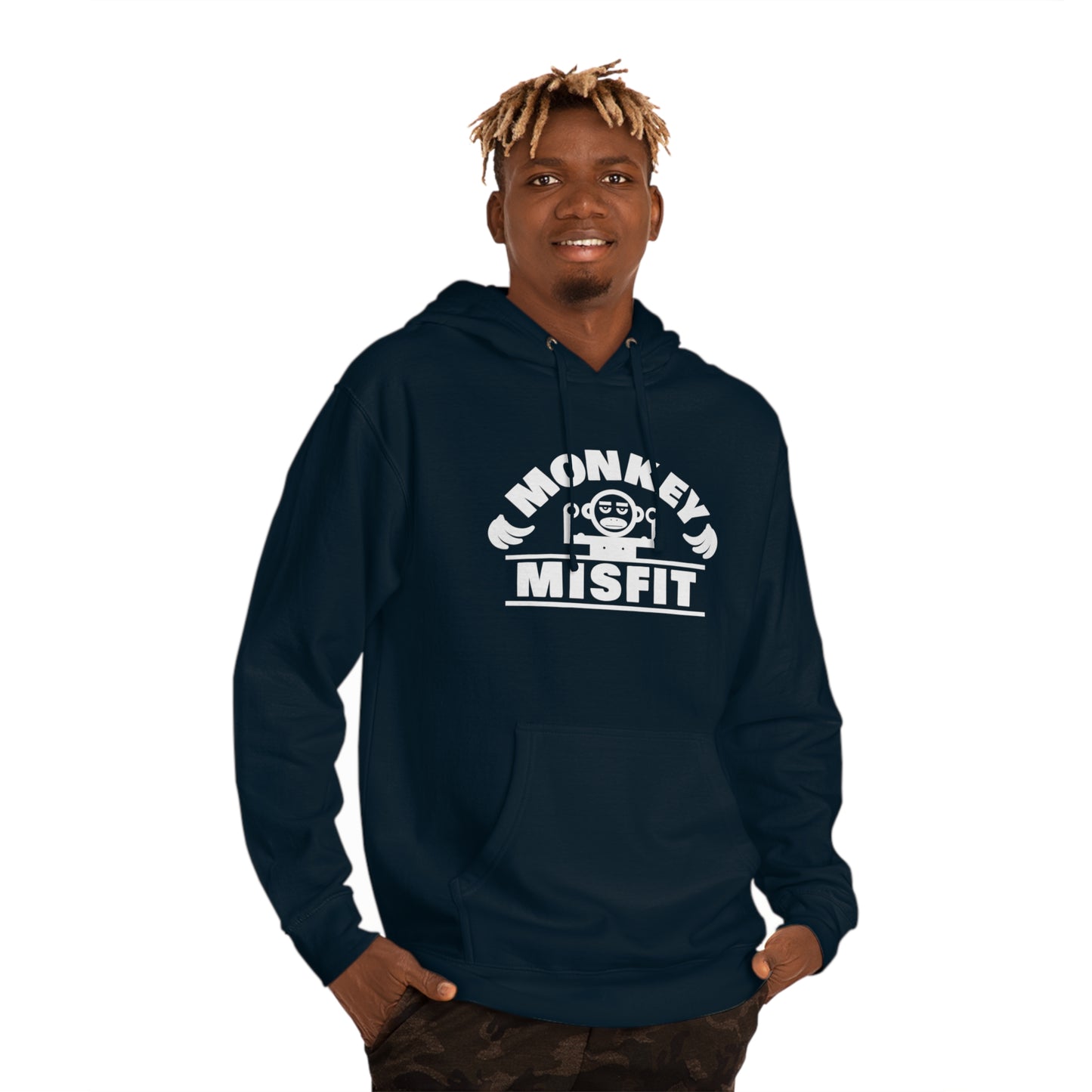 Monkey MisFit Mens Hooded Sweatshirt