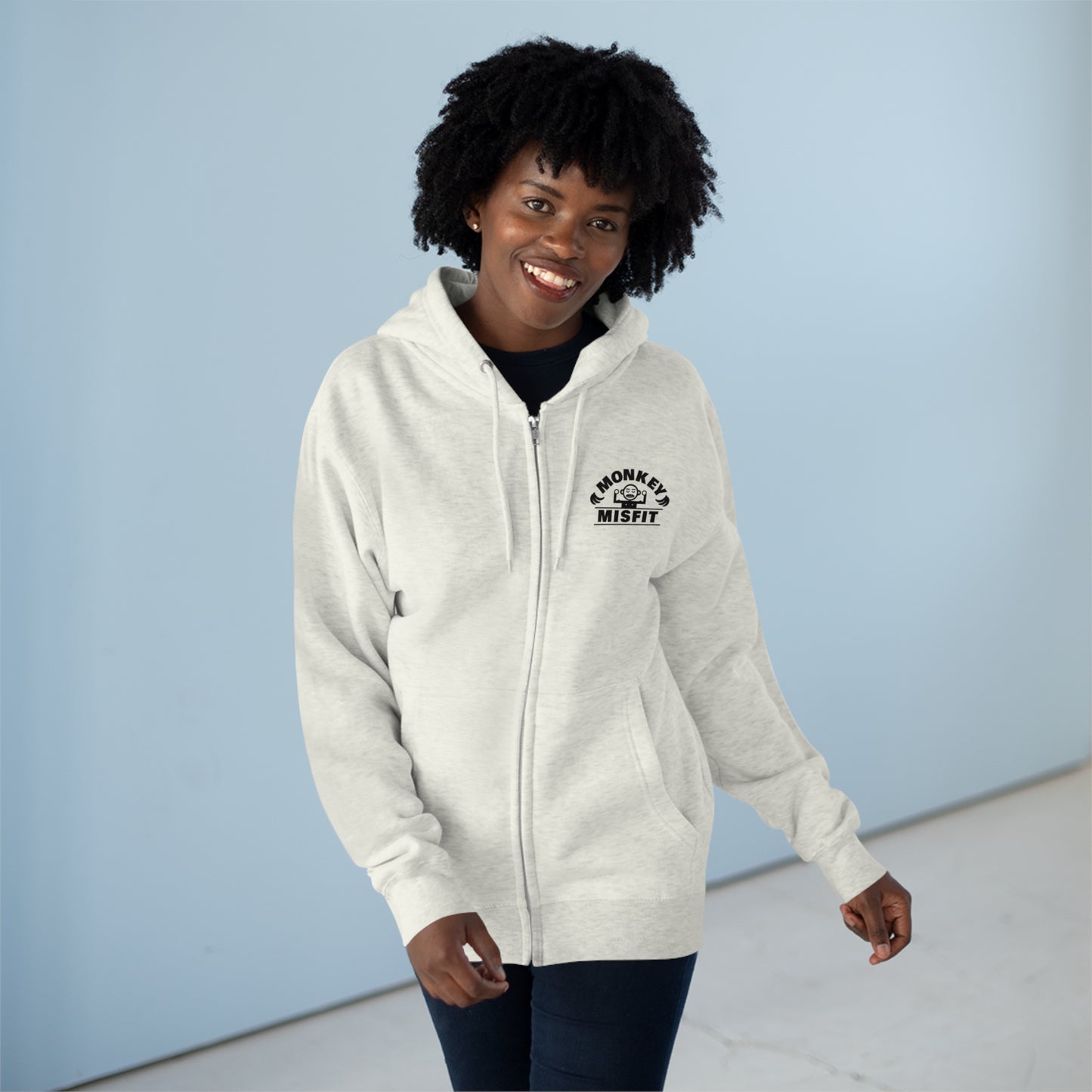 Monkey MisFit Premium Full Zip Hoodie