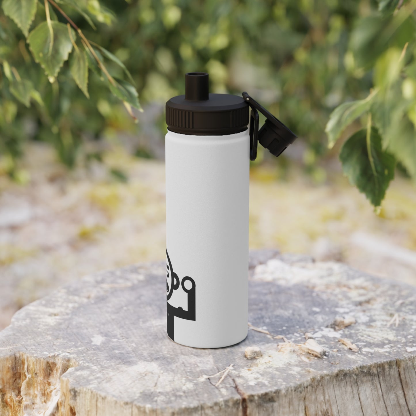 Monkey MisFit Stainless Steel Water Bottle, Sports Lid