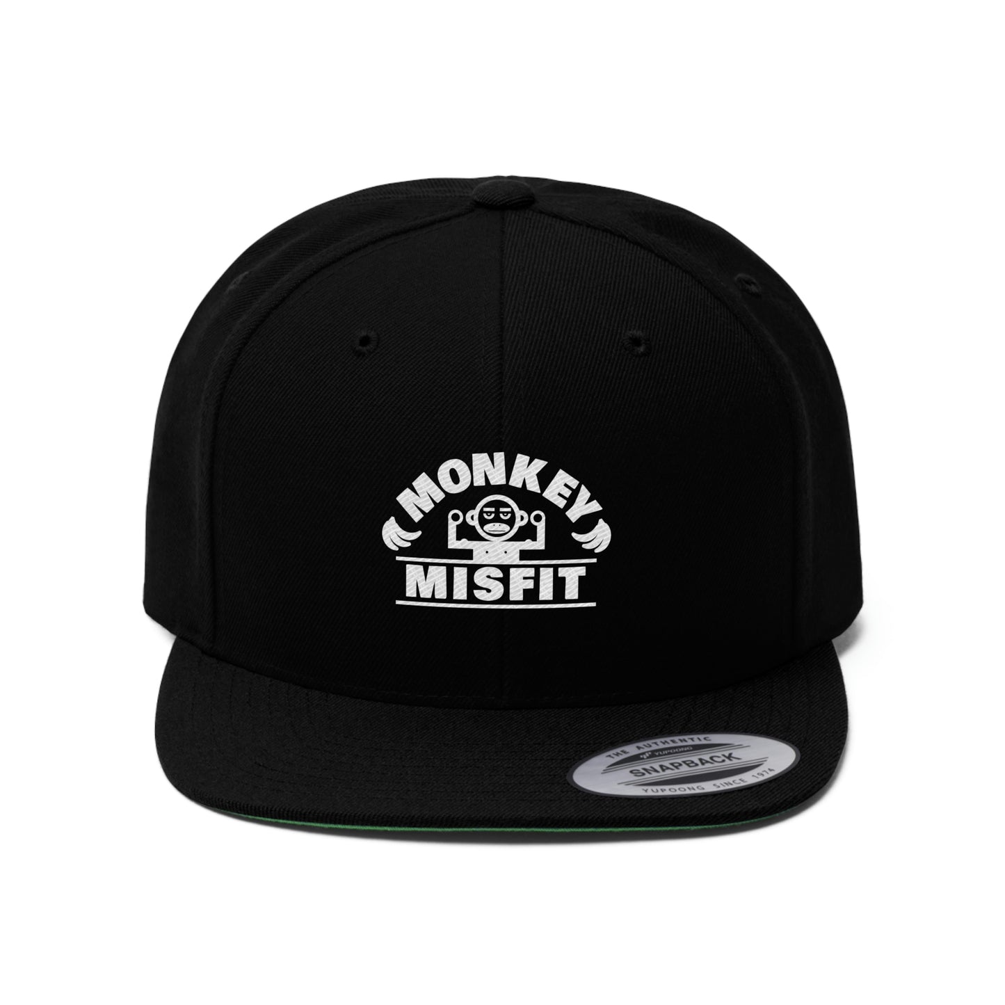 Monkey MisFit Unisex Flat Bill Hat