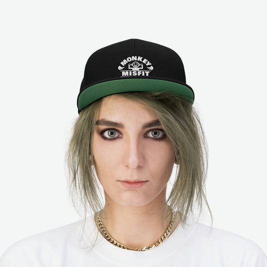 Monkey MisFit Unisex Flat Bill Hat